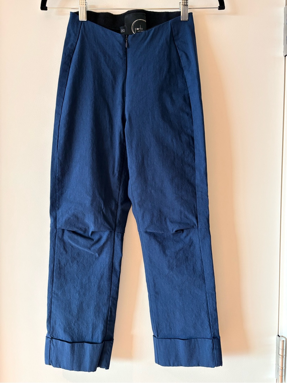 Porto Dark Blue Cropped Stretch Ankle Pants